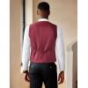 COOFANDY Men’s Suit Vest Slim Fit Double Breasted Dress Vest Casual Business Formal Waistcoat(Red)