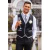 COOFANDY Men’s Suit Vest Slim Fit Formal Business Dress Vest Casual Wedding Waistcoat(Black)