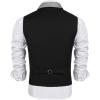 COOFANDY Men’s Suit Vest Slim Fit Formal Business Dress Vest Casual Wedding Waistcoat(Black)