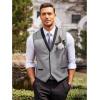 COOFANDY Men’s Suit Vest Slim Fit Formal Business Dress Vest Casual Wedding Waistcoat(Grey)