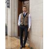 COOFANDY Men’s Suit Vest Slim Fit Formal Business Dress Vest Casual Wedding Waistcoat(Khaki)