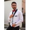 COOFANDY Men’s Suit Vest Slim Fit Formal Business Dress Vest Casual Wedding Waistcoat(White)
