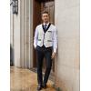COOFANDY Men’s Suit Vest Slim Fit Formal Business Dress Vest Casual Wedding Waistcoat(White)