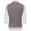 COOFANDY Men’s Suit Vests Slim Fit Waistcoat Notch Lapel Casual Formal Vest(Gray)