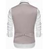 COOFANDY Men’s Suit Vests Slim Fit Waistcoat Notch Lapel Casual Formal Vest(Khaki)