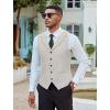 COOFANDY Men’s Suit Vests Slim Fit Waistcoat Notch Lapel Casual Formal Vest(Pastel Gray)