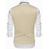 COOFANDY Men’s Suit Vests Slim Fit Waistcoat Notch Lapel Casual Formal Vest(Pastel Gray)