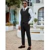 COOFANDY Men’s Suit Vests Slim Fit Waistcoat Notch Lapel Casual Formal Vest(Solid Color – Black)