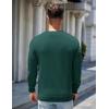 COOFANDY Mens Sweater Crewneck Pullover Long Sleeve Lightweight Sweater Plain Knit Silm Fit(Bright Green)