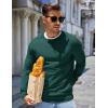 COOFANDY Mens Sweater Crewneck Pullover Long Sleeve Lightweight Sweater Plain Knit Silm Fit(Bright Green)