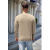 COOFANDY Mens Sweater Crewneck Pullover Long Sleeve Lightweight Sweater Plain Knit Silm Fit(Khaki)