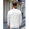 COOFANDY Mens Sweater Crewneck Pullover Long Sleeve Lightweight Sweater Plain Knit Silm Fit(White)