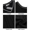 COOFANDY Men’s Sweater Vest V Neck Slim Fit Casual Sleeveless Twisted Knitted Pullover Sweater(Black)