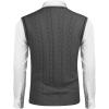 COOFANDY Men’s Sweater Vest V Neck Slim Fit Casual Sleeveless Twisted Knitted Pullover Sweater(Dark Grey)