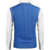 COOFANDY Men’s Sweater Vest V Neck Slim Fit Casual Sleeveless Twisted Knitted Pullover Sweater(Denim Blue)