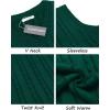COOFANDY Men’s Sweater Vest V Neck Slim Fit Casual Sleeveless Twisted Knitted Pullover Sweater(Green)