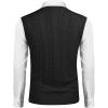 COOFANDY Men’s Sweater Vest V Neck Slim Fit Casual Sleeveless Twisted Knitted Pullover Sweater(Solid Black)