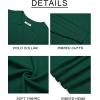 COOFANDY Mens Sweaters Polos Long Sleeve V Neck Knit Polo Lightweight Casual Pullover Sweater(Dark Green)