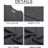 COOFANDY Mens Sweaters Polos Long Sleeve V Neck Knit Polo Lightweight Casual Pullover Sweater(Grey)