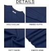 COOFANDY Mens Sweaters Polos Long Sleeve V Neck Knit Polo Lightweight Casual Pullover Sweater(Navy Blue)