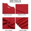 COOFANDY Mens Sweaters Polos Long Sleeve V Neck Knit Polo Lightweight Casual Pullover Sweater(Red)