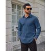 COOFANDY Mens Tech Dress Shirts Long Sleeve Poplin Formal Shirt Casual Button Down Shirts(Grayish Blue)