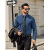 COOFANDY Mens Tech Dress Shirts Long Sleeve Poplin Formal Shirt Casual Button Down Shirts(Grayish Blue)