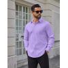 COOFANDY Mens Tech Dress Shirts Long Sleeve Poplin Formal Shirt Casual Button Down Shirts(Lavender)