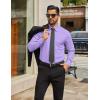 COOFANDY Mens Tech Dress Shirts Long Sleeve Poplin Formal Shirt Casual Button Down Shirts(Lavender)