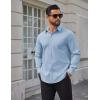 COOFANDY Mens Tech Dress Shirts Long Sleeve Poplin Formal Shirt Casual Button Down Shirts(Light Blue)