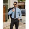 COOFANDY Mens Tech Dress Shirts Long Sleeve Poplin Formal Shirt Casual Button Down Shirts(Light Blue)