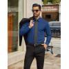 COOFANDY Mens Tech Dress Shirts Long Sleeve Poplin Formal Shirt Casual Button Down Shirts(Navy)