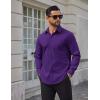 COOFANDY Mens Tech Dress Shirts Long Sleeve Poplin Formal Shirt Casual Button Down Shirts(Purple)