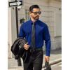 COOFANDY Mens Tech Dress Shirts Long Sleeve Poplin Formal Shirt Casual Button Down Shirts(Royal Azure)
