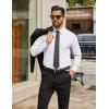 COOFANDY Mens Tech Dress Shirts Long Sleeve Poplin Formal Shirt Casual Button Down Shirts(White)