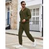 COOFANDY Men’s Tracksuit 2 Piece Quarter Zip Sweatsuit Sets Casual Athletic Running Jogging Suits(Army Green)