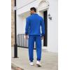 COOFANDY Men’s Tracksuit 2 Piece Quarter Zip Sweatsuit Sets Casual Athletic Running Jogging Suits(Blue)