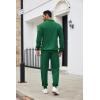 COOFANDY Men’s Tracksuit 2 Piece Quarter Zip Sweatsuit Sets Casual Athletic Running Jogging Suits(Green)