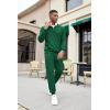 COOFANDY Men’s Tracksuit 2 Piece Quarter Zip Sweatsuit Sets Casual Athletic Running Jogging Suits(Green)