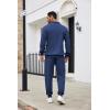 COOFANDY Men’s Tracksuit 2 Piece Quarter Zip Sweatsuit Sets Casual Athletic Running Jogging Suits(Navy Blue)