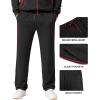 COOFANDY Men’s Tracksuits 2 Piece Athletic Track Suit Jogging Casual Sweatsuits Warm Running Zip Up Sports Set Outfits(Black+wine Red)