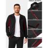 COOFANDY Men’s Tracksuits 2 Piece Athletic Track Suit Jogging Casual Sweatsuits Warm Running Zip Up Sports Set Outfits(Dark Grey+wine Red)