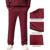 COOFANDY Men’s Tracksuits 2 Piece Athletic Track Suit Jogging Casual Sweatsuits Warm Running Zip Up Sports Set Outfits(Wine Red+black)