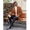 COOFANDY Mens Trench Coat Long Casual Single Brested Overcoat Winter Notched Collar Wool Blend Pea coat With Pockets(Brown)