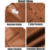 COOFANDY Mens Trench Coat Long Casual Single Brested Overcoat Winter Notched Collar Wool Blend Pea coat With Pockets(Brown)