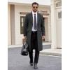 COOFANDY Mens Trench Coat Long Casual Single Brested Overcoat Winter Notched Collar Wool Blend Pea coat With Pockets(Dark Grey)