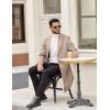 COOFANDY Mens Trench Coat Long Casual Single Brested Overcoat Winter Notched Collar Wool Blend Pea coat With Pockets(Khaki)