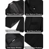 COOFANDY Mens Tuxedo Suit Set Slim Fit 2 Piece Dress Suit Shawl Lapel Tuxedo Jacket Pants for Wedding Dinner Prom Party(Black)