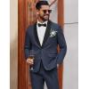 COOFANDY Mens Tuxedo Suit Set Slim Fit 2 Piece Dress Suit Shawl Lapel Tuxedo Jacket Pants for Wedding Dinner Prom Party(Navy)