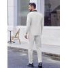 COOFANDY Mens Tuxedo Suit Set Slim Fit 2 Piece Dress Suit Shawl Lapel Tuxedo Jacket Pants for Wedding Dinner Prom Party(White)